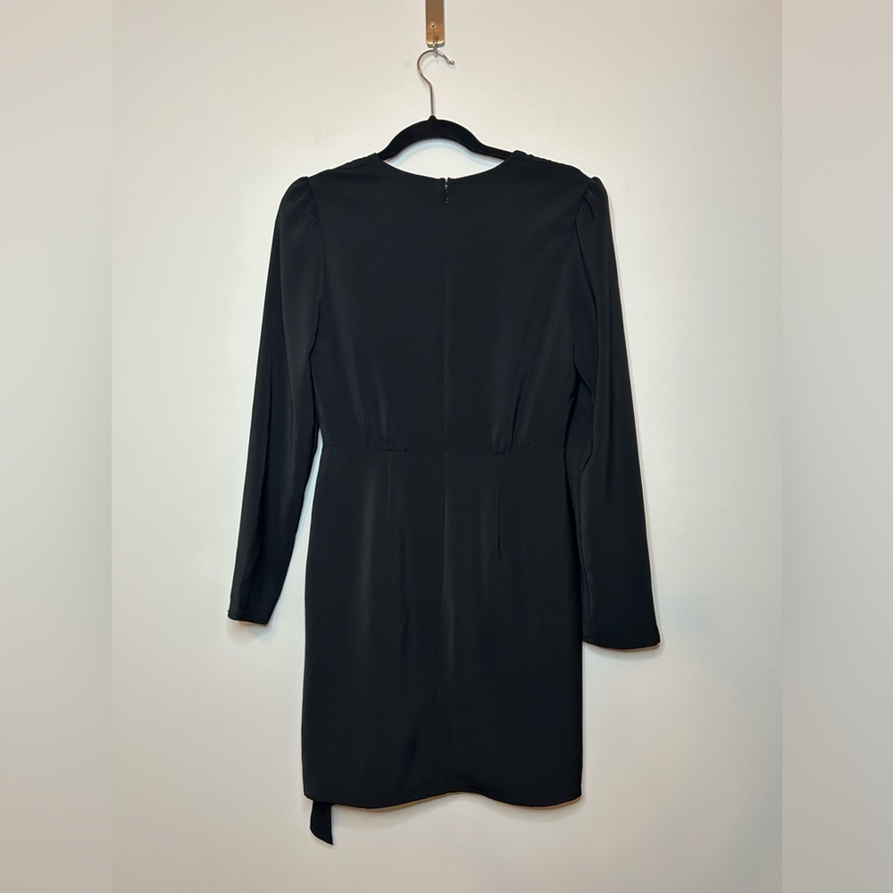 WAYF Banks Plunging Black Asymmetrical Mini Dress Size S - Picture 8 of 10